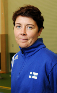 Naisten maajoukkueen päävalmentaja Birgitta Lindholm.
